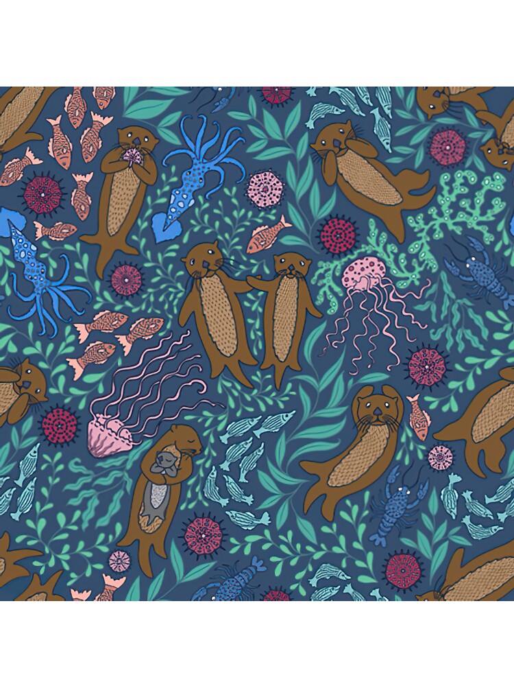 Otters With Sea Creatures by LittleShop79