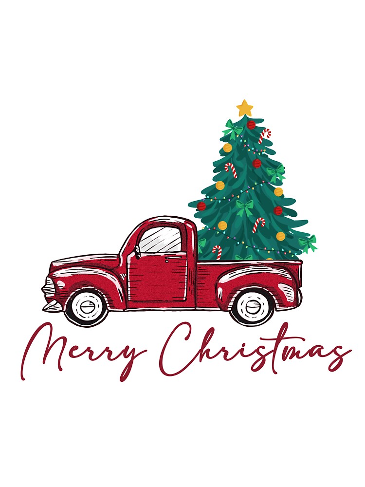 Merry Christmas red truck by KaliStory