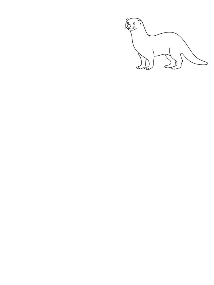 Otter Friendly 2 Line Art Gift by OneLine Studio
