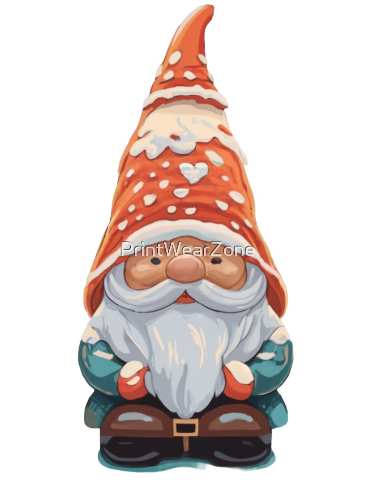 Gnome in Frosty Festivity by PrintWearZone