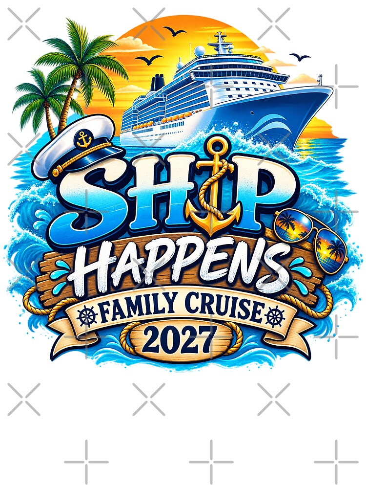 TRAVEL COLLECTION - FAMILY CRUISE - SHIP HAPPENS • FAMILY CRUISE 2027 by WheelieGdArt