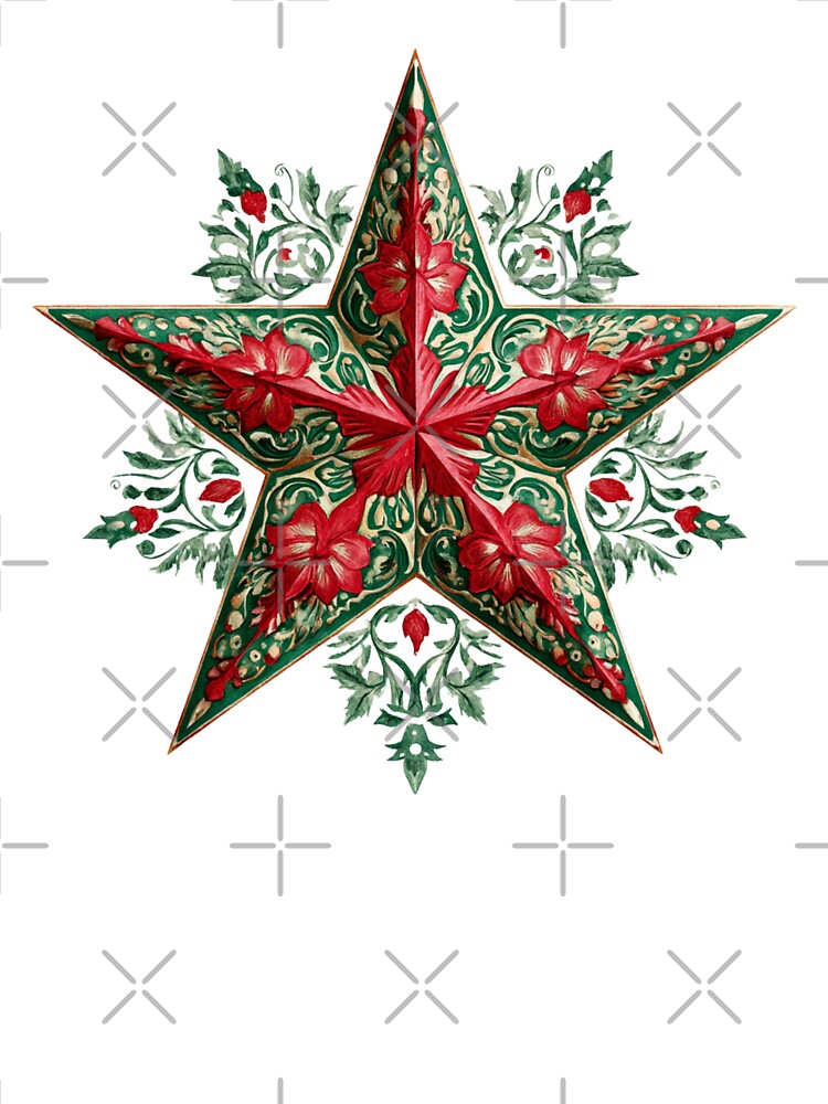 Red and green Christmas star by MendaciousMina