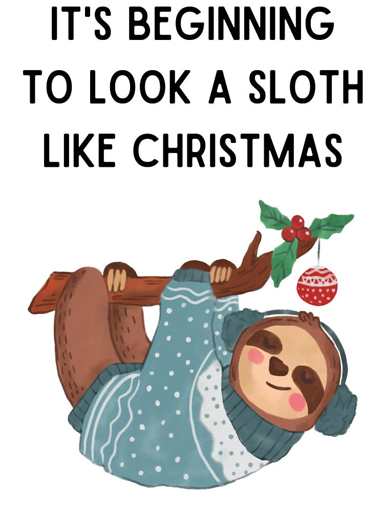 Sloth Christmas pun by Kristin Orsi