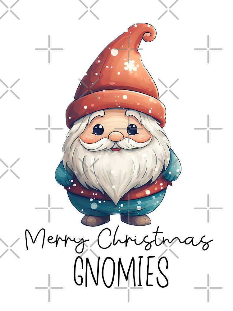 Merry Christmas  gnomies Cute Christmas gnome in red hat by Inktown