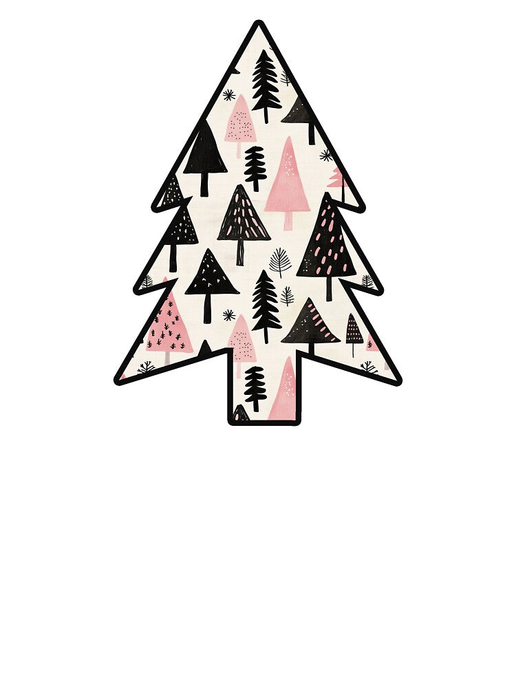 Pink Christmas Trees Pattern by sheprint