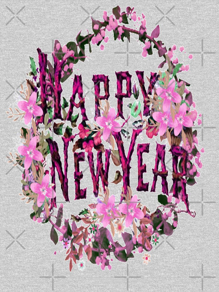 Happy New Year Design Inspired by Nature, 4,Howdy New Year,New Years Celebration, New Years Eve Countdown by Adri Barnard