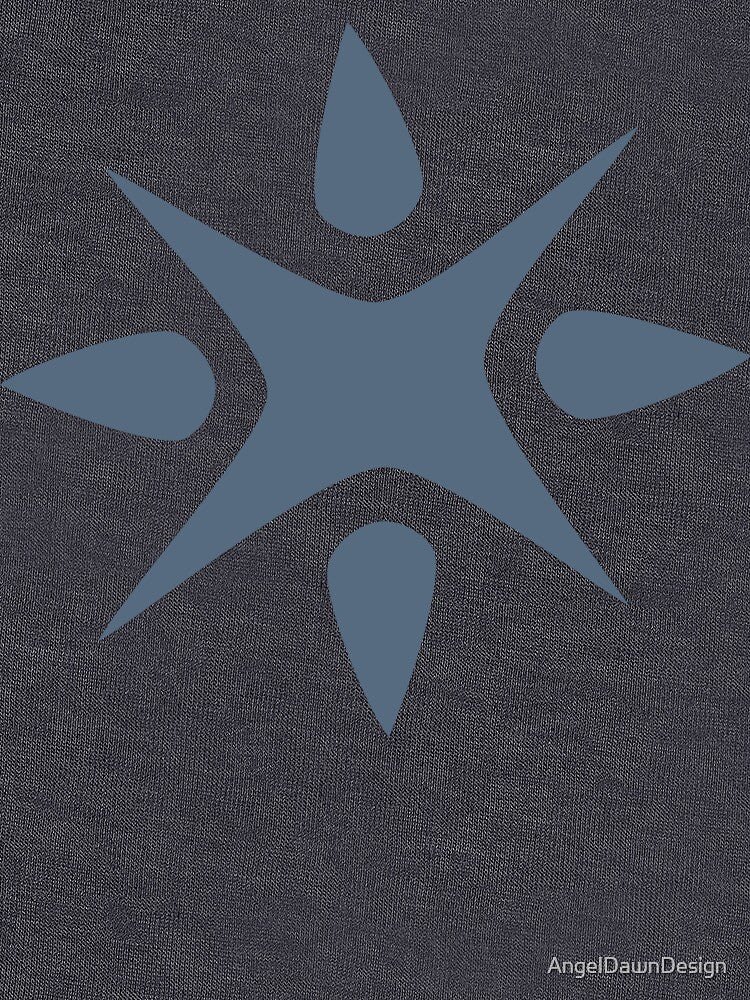 Large Geometric abstract snowflake in grey by AngelDawnDesign