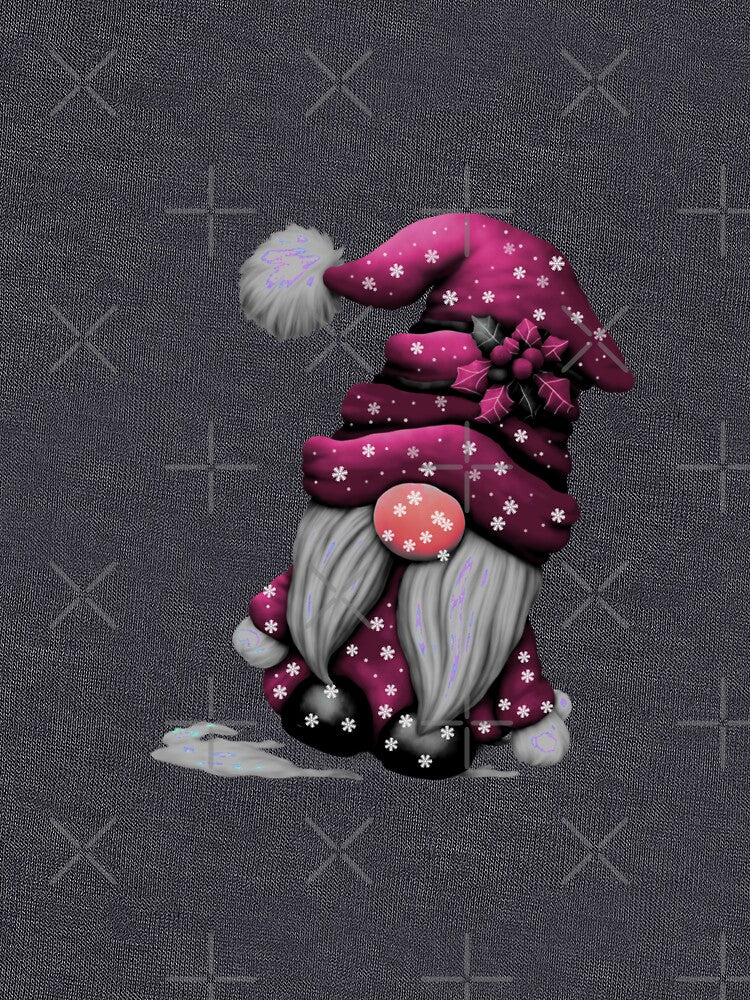 Cute Purple Snow Flakes Santa Christmas Gnome by ShreecreatE