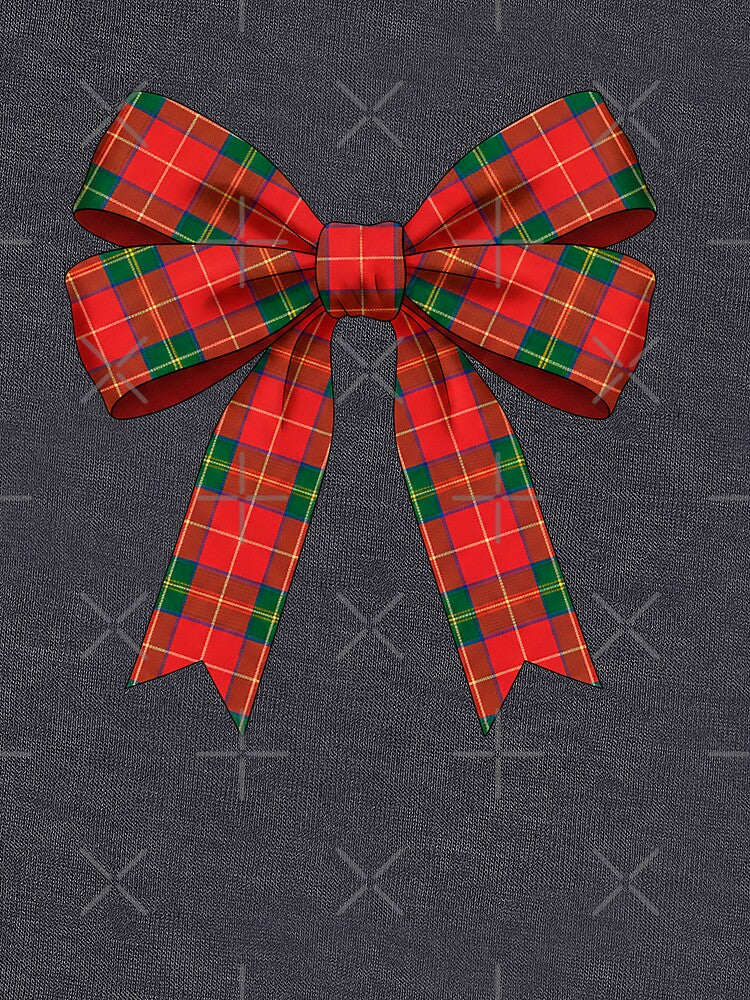 Classic Tartan Christmas Bow – Elegant Holiday Gift Wrap Design by Iras-Art-Corner