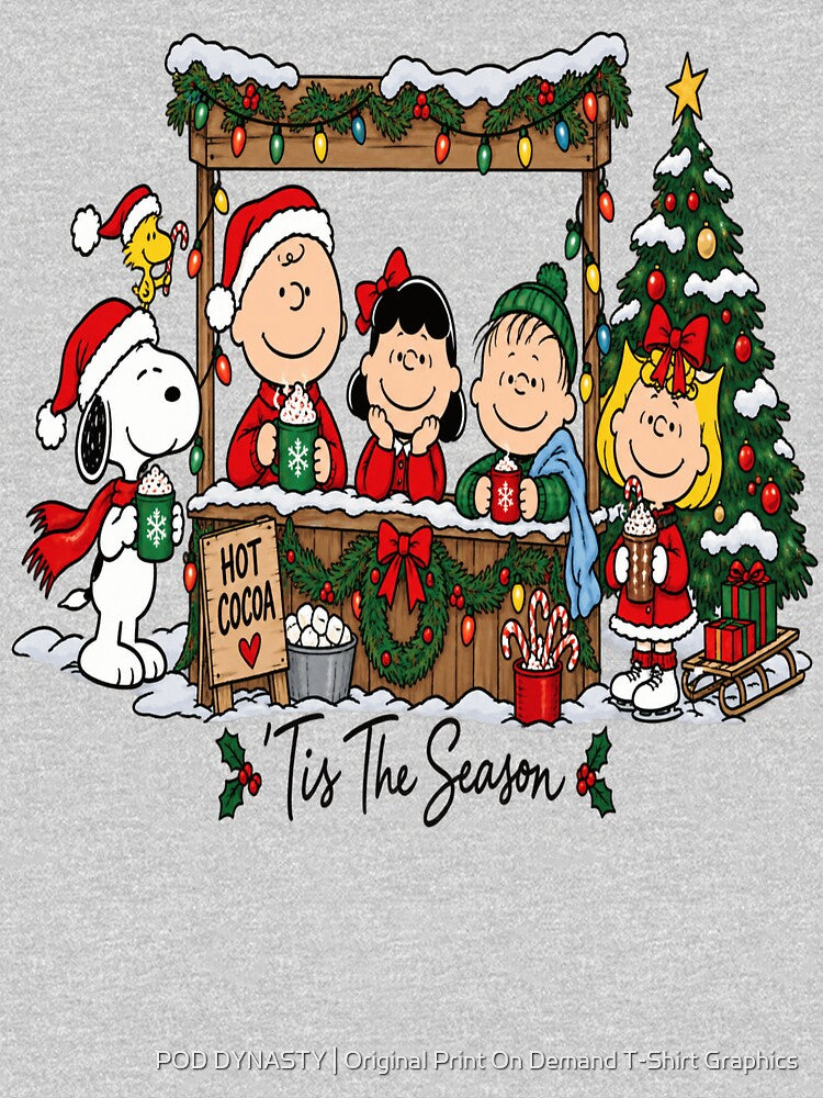 Christmas Cocoa Crew for Holiday Families by POD DYNASTY | Original Print On Demand T-Shirt Graphics