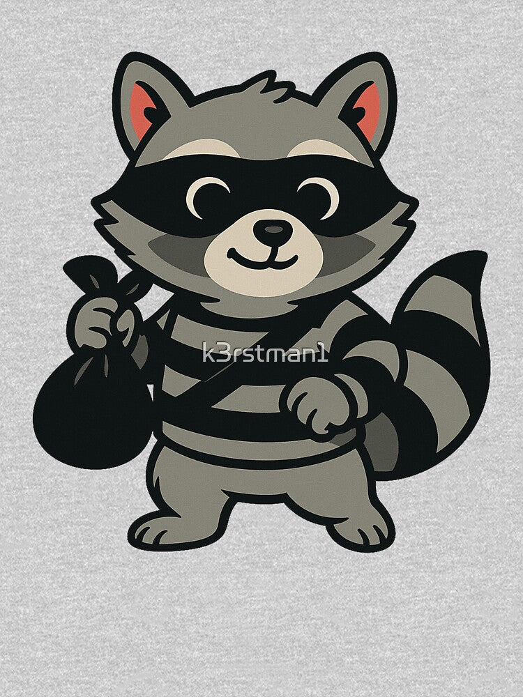 Trash Panda Cute Raccoon Burglar by k3rstman1