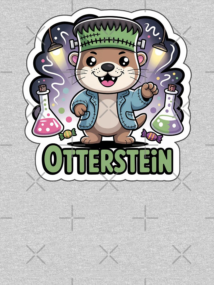 Otterstein - Cute Chibi Otter Frankenstein Halloween Sticker by Nuist25