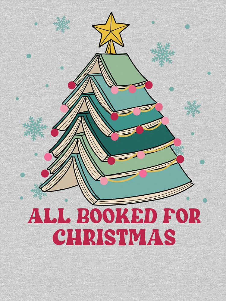 Booked for Christmas Tree Reader Book Lover by ArtMeetsPizza