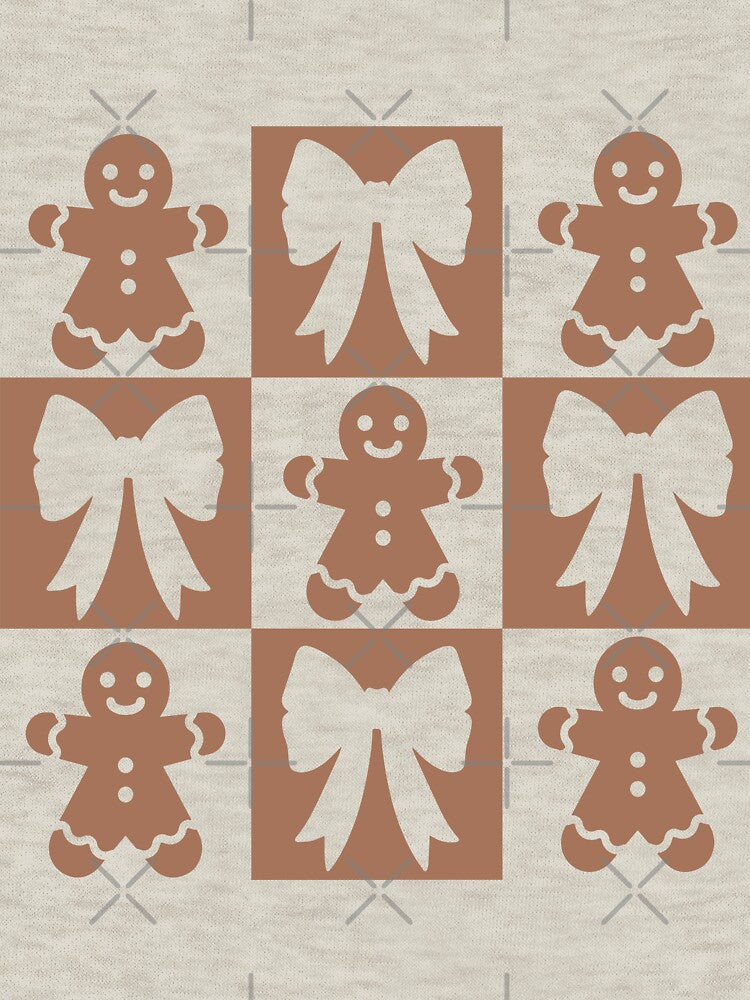 Checkered Gingerbread Man and Coquette bows by parasta