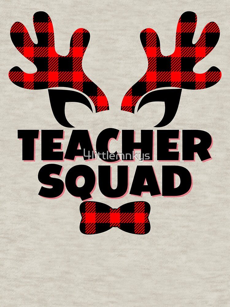 Teacher Squad Christmas Plaid Reindeer by For Little Monkeys