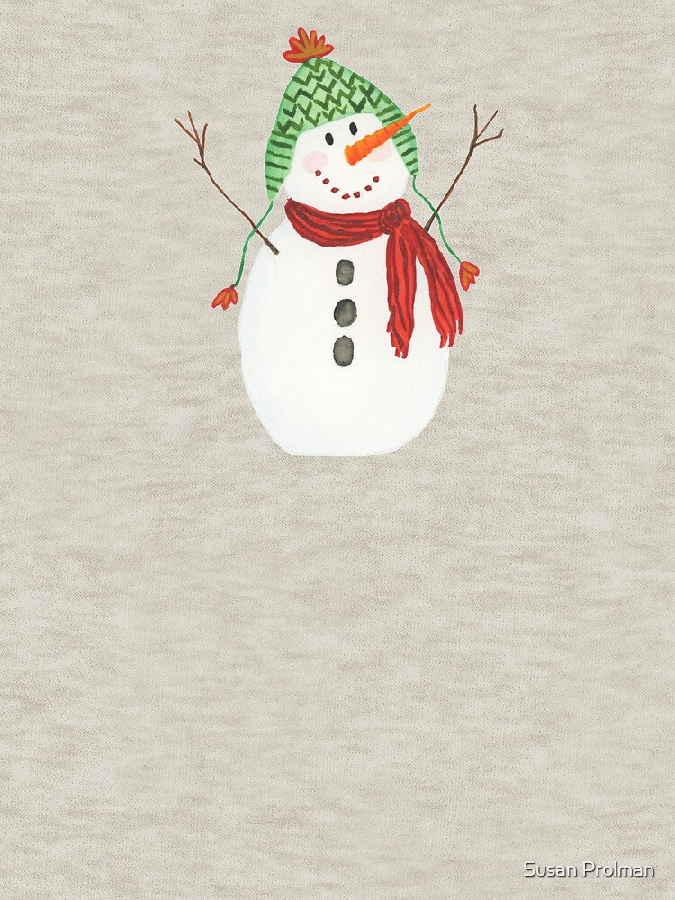 Snowman - Perfect Holiday Gift - Painted in Christmas Colors by Susan Prolman
