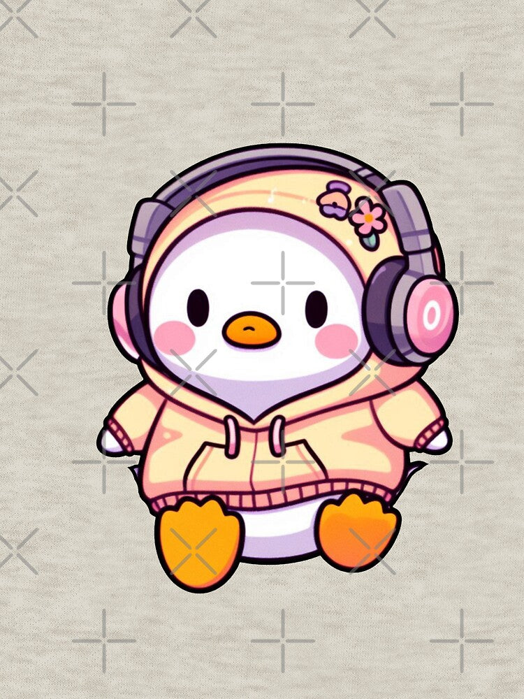 Duck with Earphones Pop Art by NerdiPop