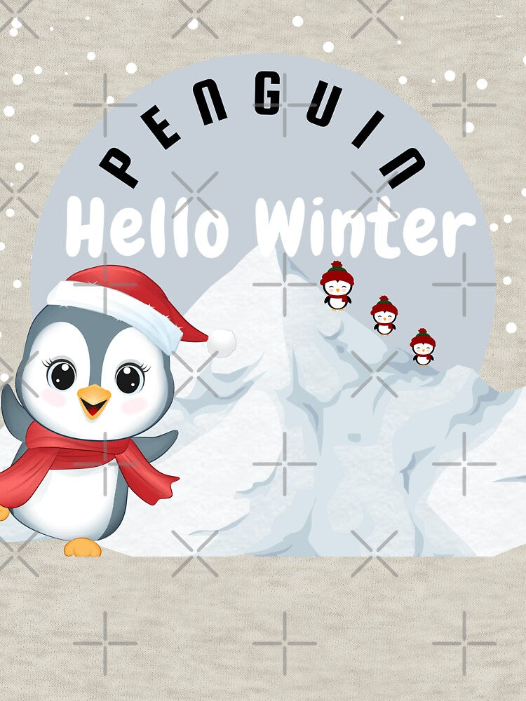 Pesto penguin hello winter by Yasmina Art