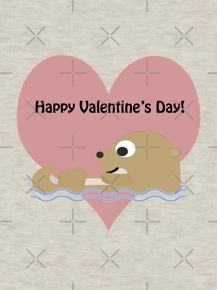 Happy Valentines Day Otter by Hedgie Designs