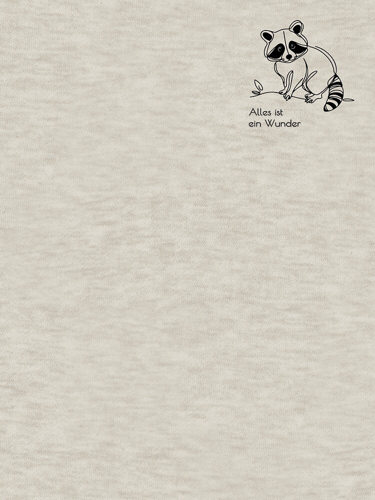 Alles ist ein Wunder Cute Raccoon Line Art Premium - Champagne by smaragdstudio