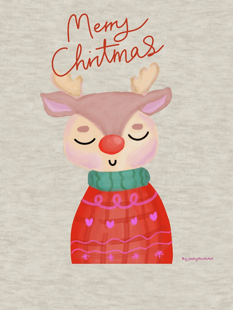 Cute Christmas Reindeer by JoshyRuthArt