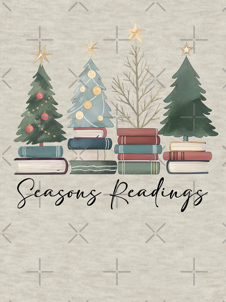Bookish Christmas Sweatshirt: Seasons Readings - Book Lover Gift by jatoso