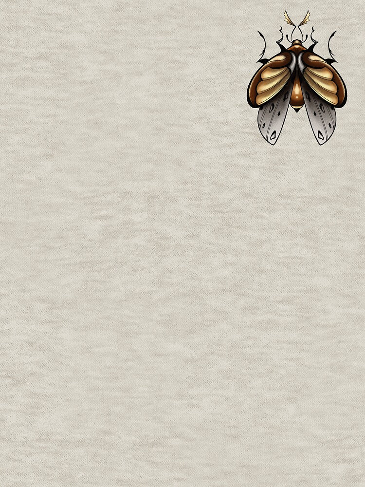 Golden Metallic Moth Illustration: Steampunk Fantasy Insect Art by Vikiink