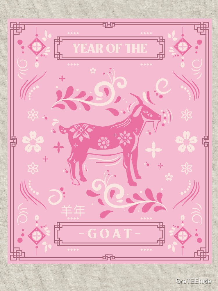 2027 Year Of The Goat 羊年 Chinese Zodiac Chinese Lunar New Year by GraTEEtude