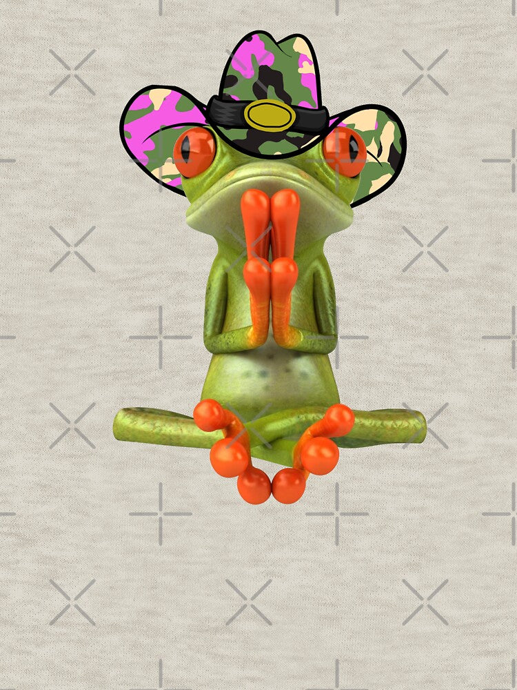 Frog With Attitude –  Funny Rebel Frog Meme Aesthetic Cute Grumpy Style by VectorJoy