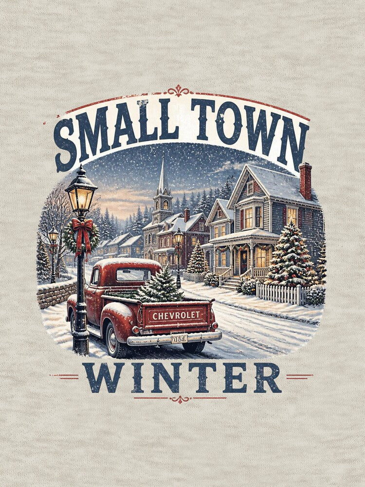 Small Town Winter Vintage by redblink store