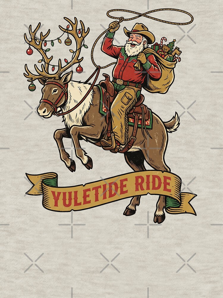 Yuletide Ride Santa Western Rodeo Holiday by Milasneeze