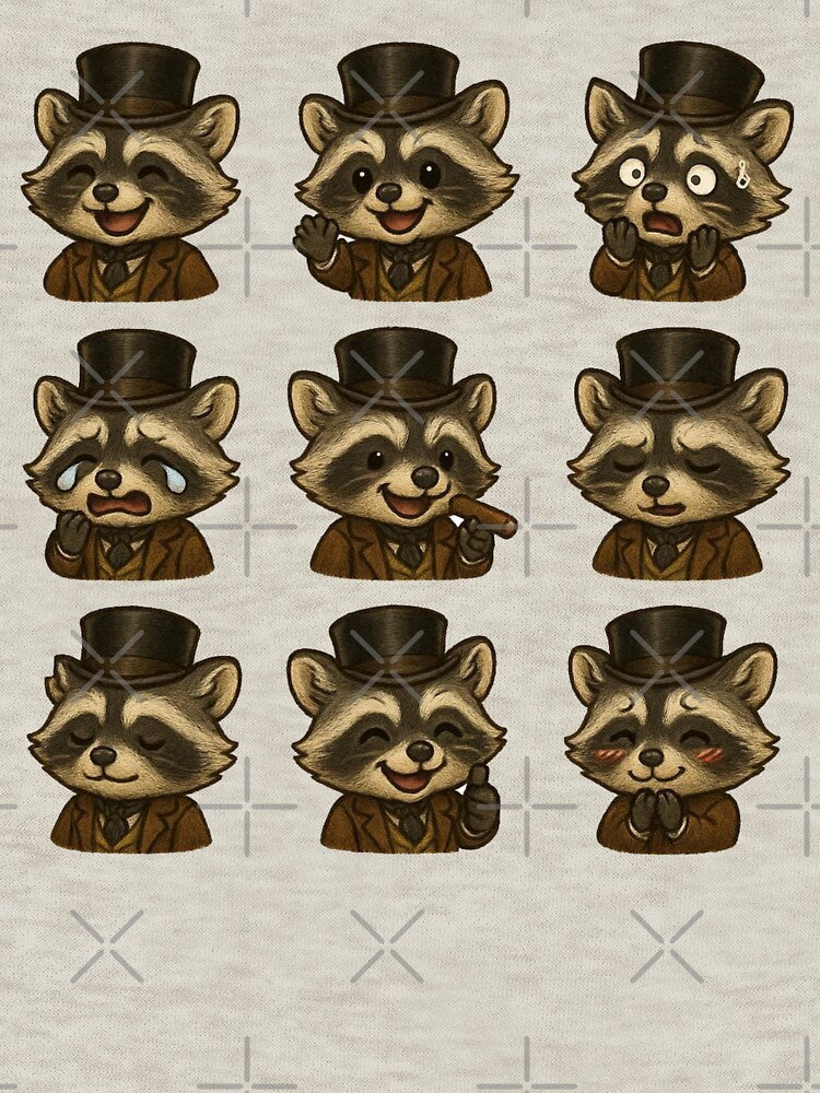 Raccoon Selfie in Style by AtlantiqArt