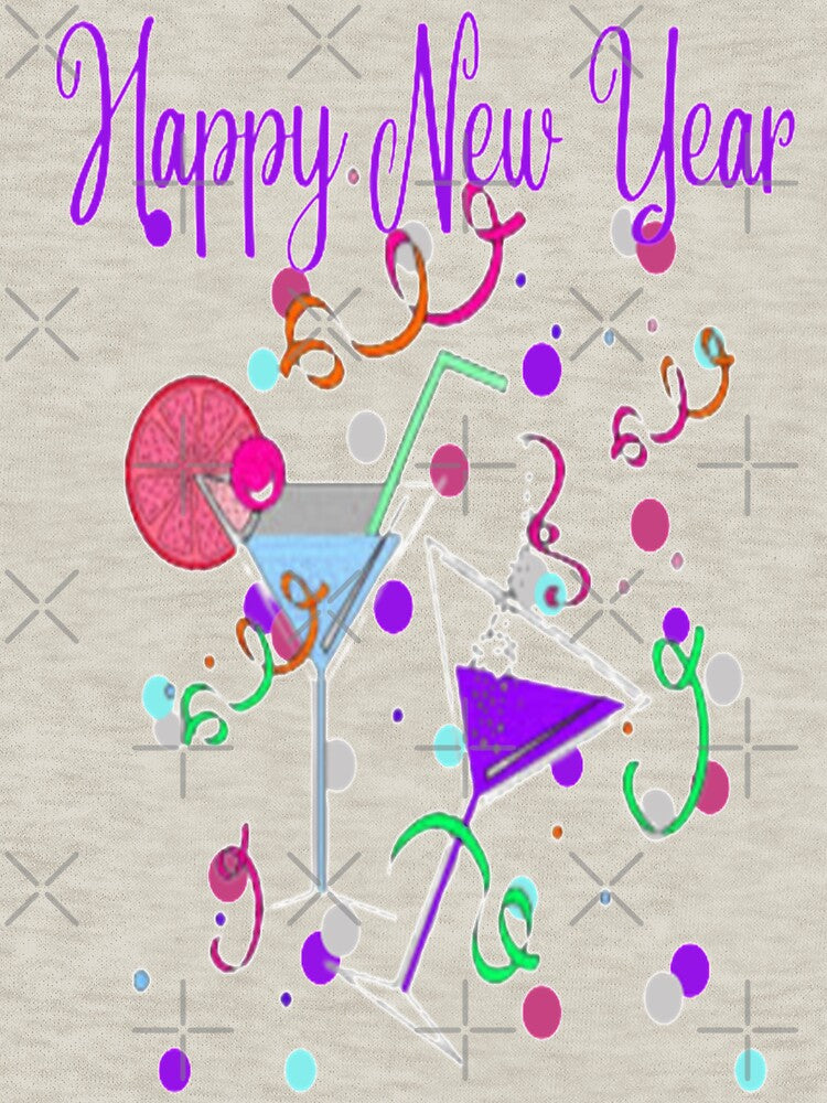 Happy New Year, Glasses, 3, Howdy New Year,New Years Celebration, New Years Eve Countdown by Adri Barnard