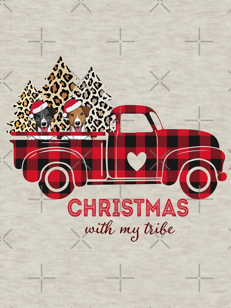 Red Truck Plaid Merry Christmas Bumper by Meggie179