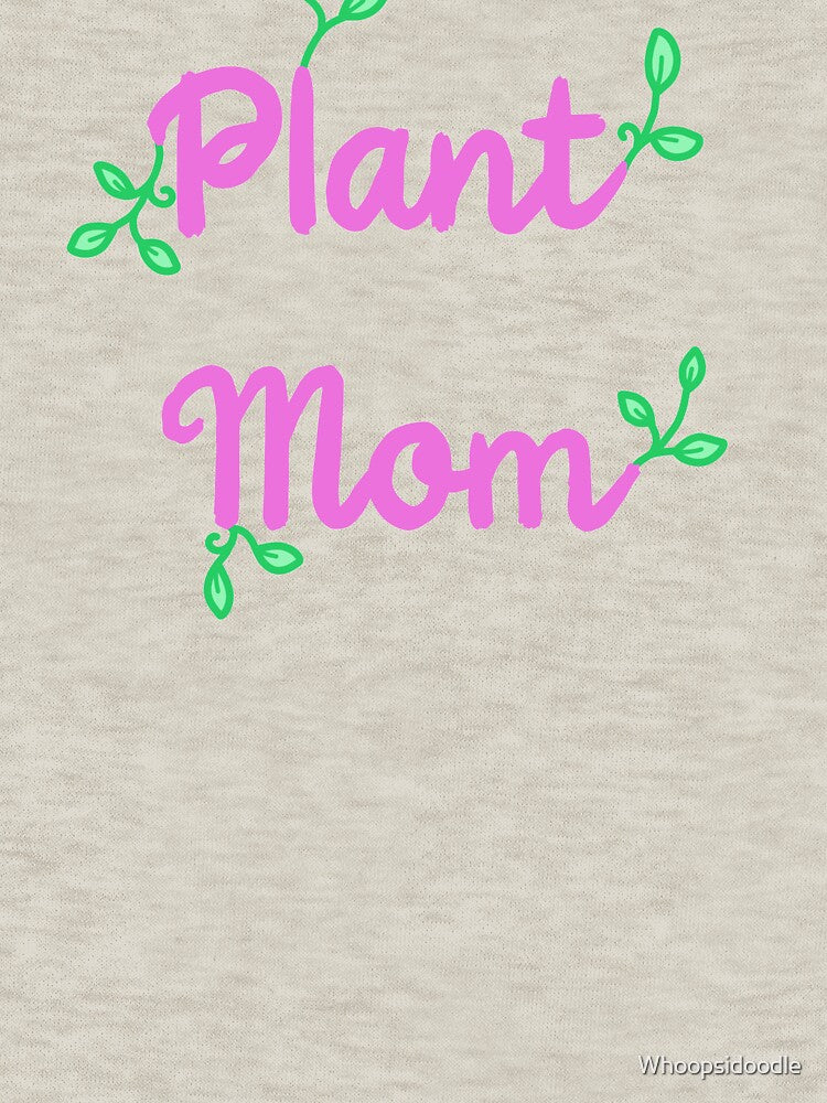 Plant Mom in Pink on Pastel Yellow by Whoopsidoodle