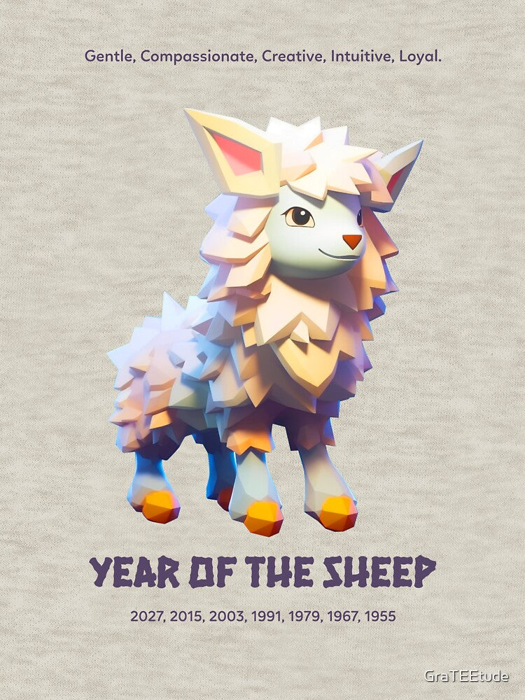 Year Of The Sheep Chinese Zodiac Chinese New Year 2027 羊年 by GraTEEtude