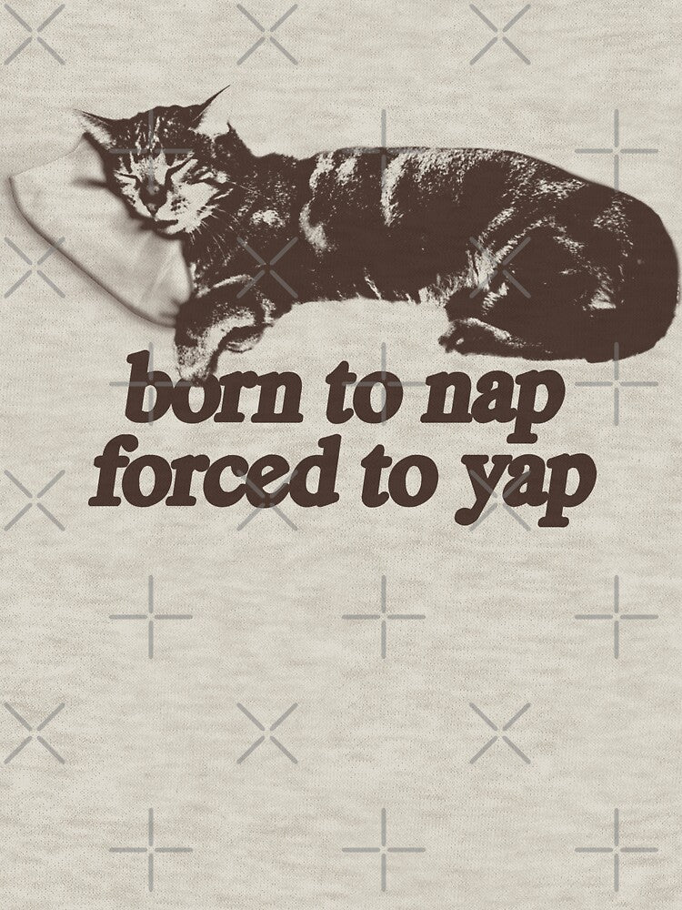 Born to Nap, Forced to Yap - Retro Cat by snazzyseagull