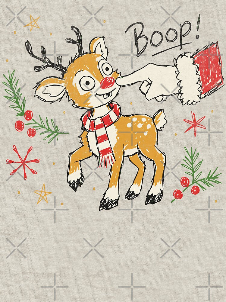 Funny Christmas Reindeer Nose Poke by Studio Bootleg