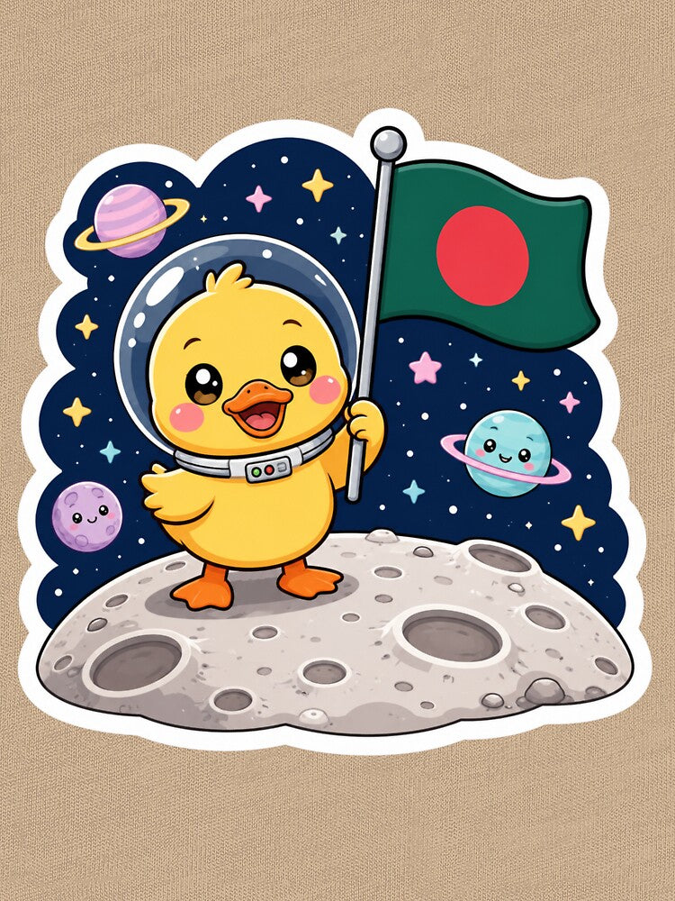 Space Quack Kawaii Duck by Calfona
