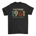 Vintage Retro Original Parts Made in 1961 Tee Birthday Gift 60s Years Old Shirt Unisex