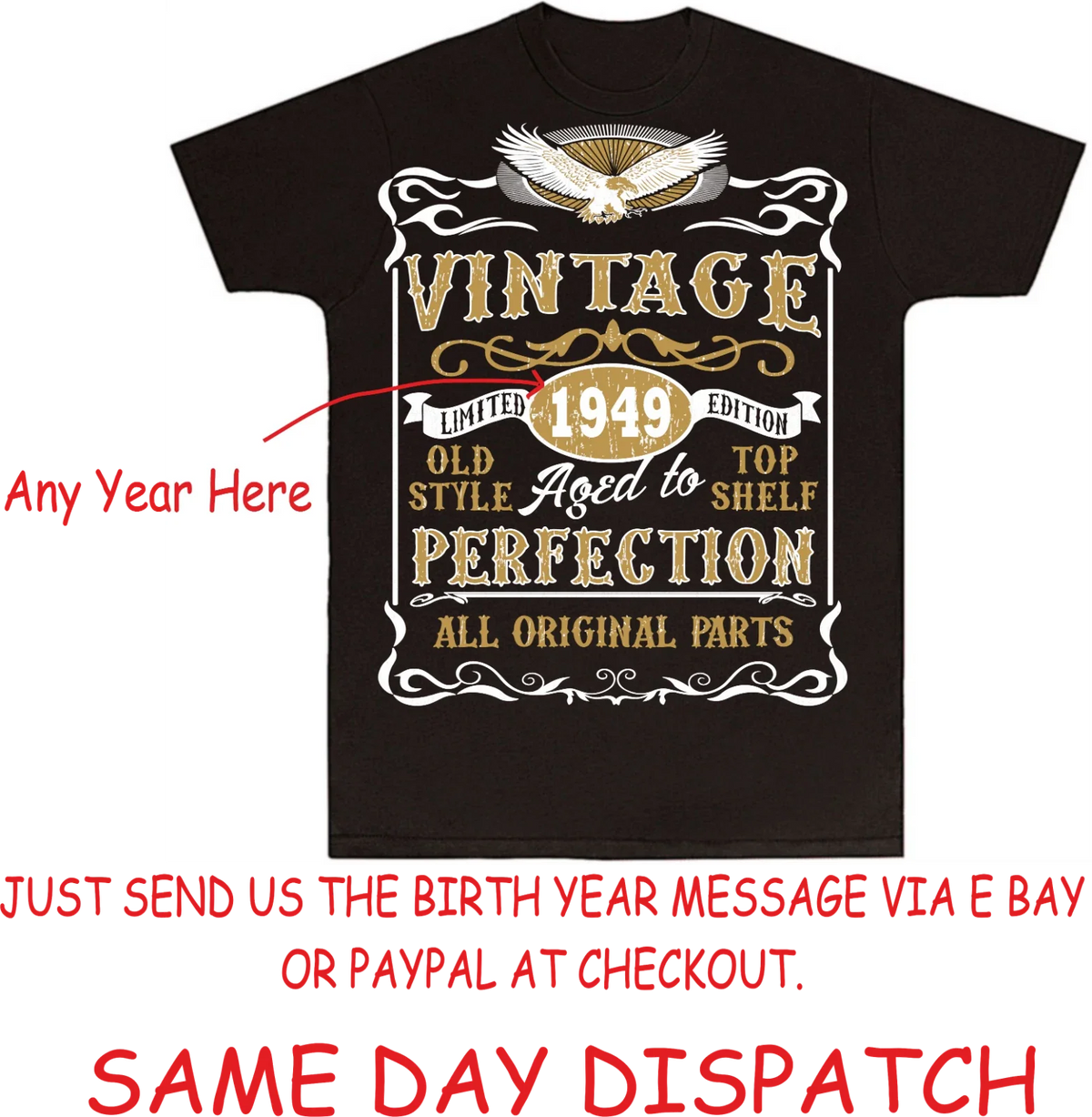 Made in (Any Year) Classic Vintage Birthday Born Year T Age Gift Tee TOP Unisex