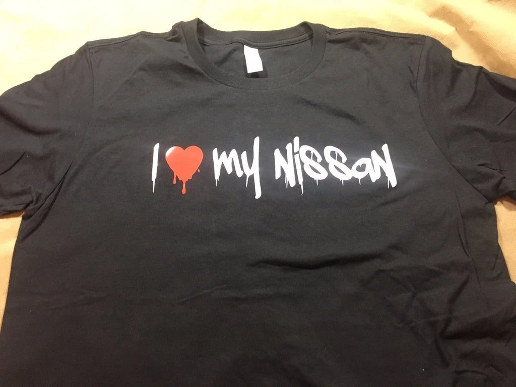 I LOVE MY FITS NISSAN - FUNNY JDM CAR SHIRT - GRAFFITI PRINT - 240SX 350Z 370Z Unisex