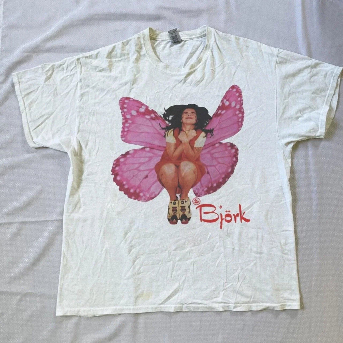 Bjork VIntage Style WHite Shirt Unisex Unisex