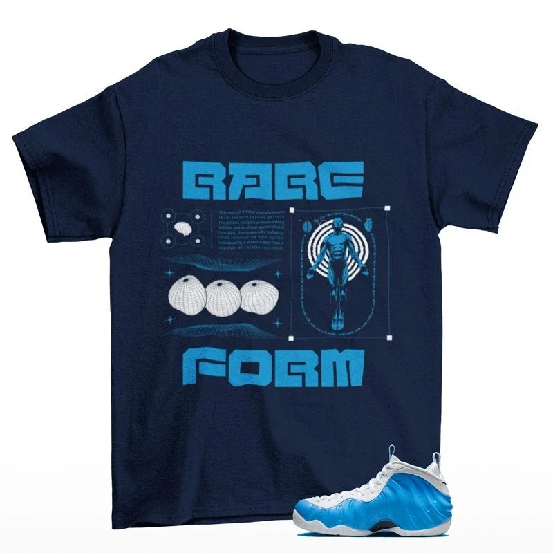 Rare Form Sneaker Shirt Navy to Match Foamposite Pro University Blue HF0794-400 Unisex