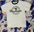 Vintage West Virginia Mountaineers University Logo Ringer T Shirt Size Large Unisex