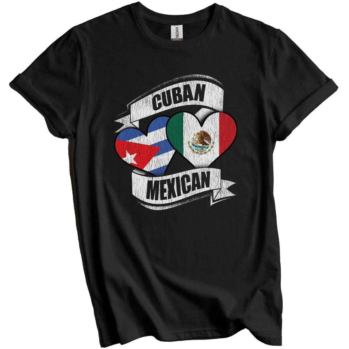 Cuban Mexican Hearts Cuba Mexico Flags Unisex