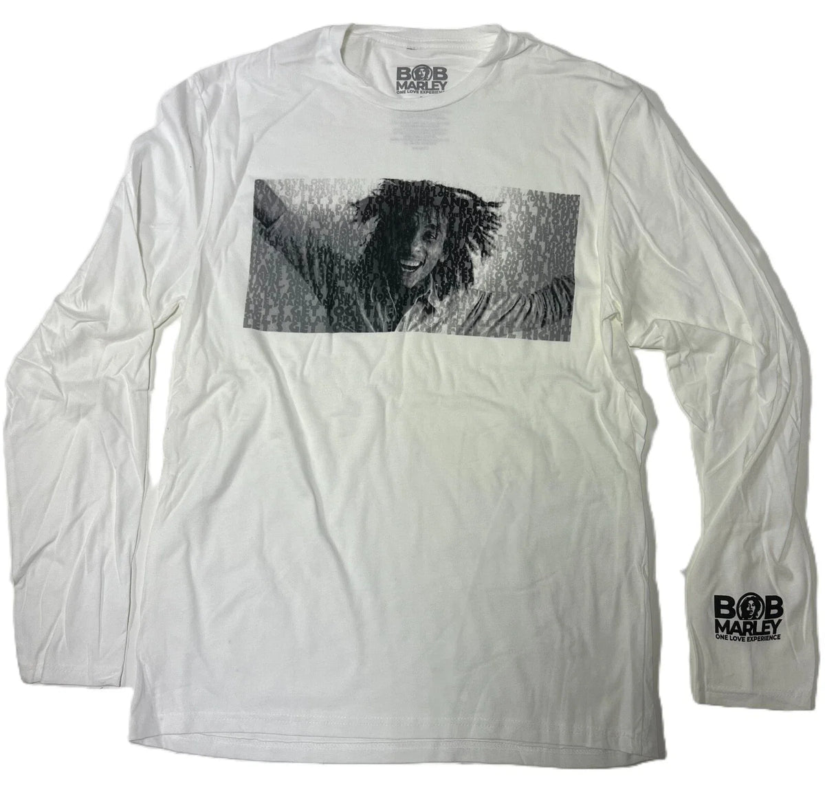 BOB MARLEY ONE LOVE EXPERIENCE Unisex WHITE LONG SLEVEE Tee ORIGINAL NEW Unisex