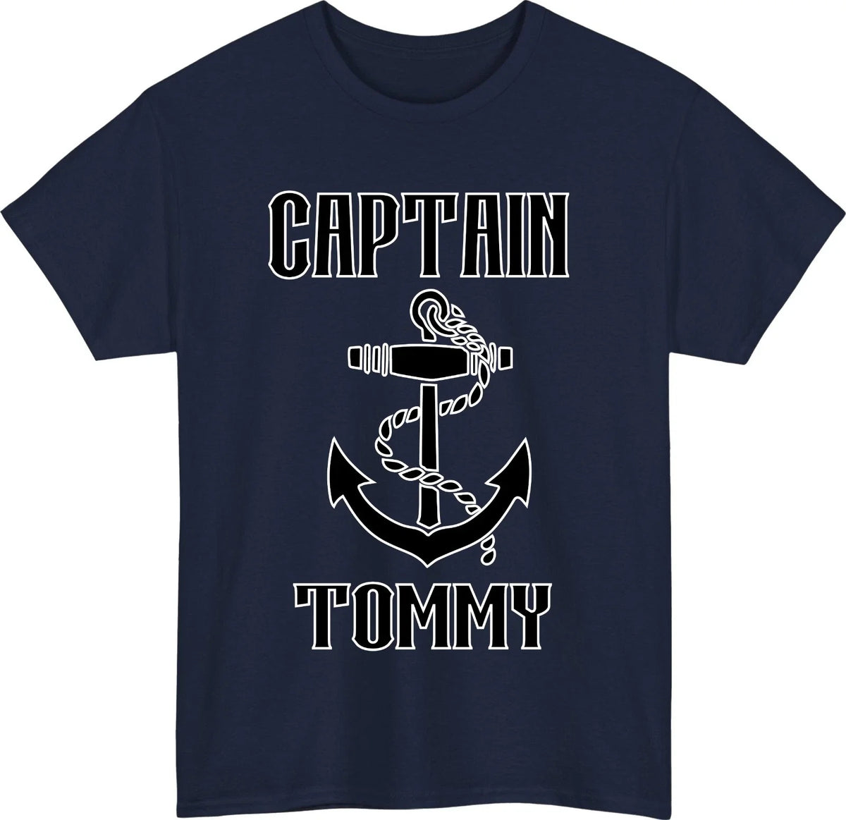 Personalized Captain Name - Custom Boat Anchor Nautical Boating Gift Tee Unisex