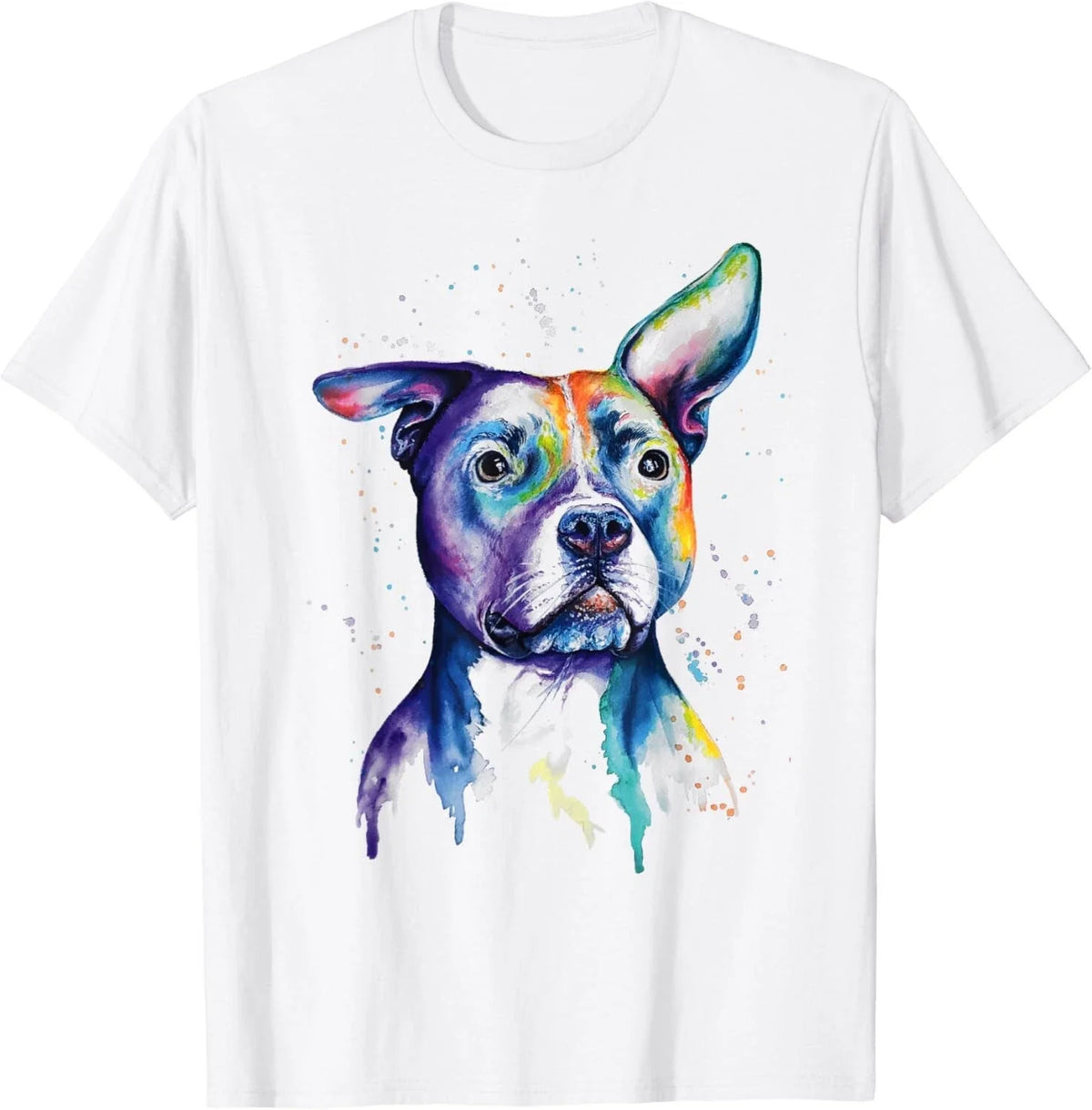 Colorful Pit-bull Terrier Dog Love-r Dad Mom_ Boy Girl Funny Gift Unisex Unisex