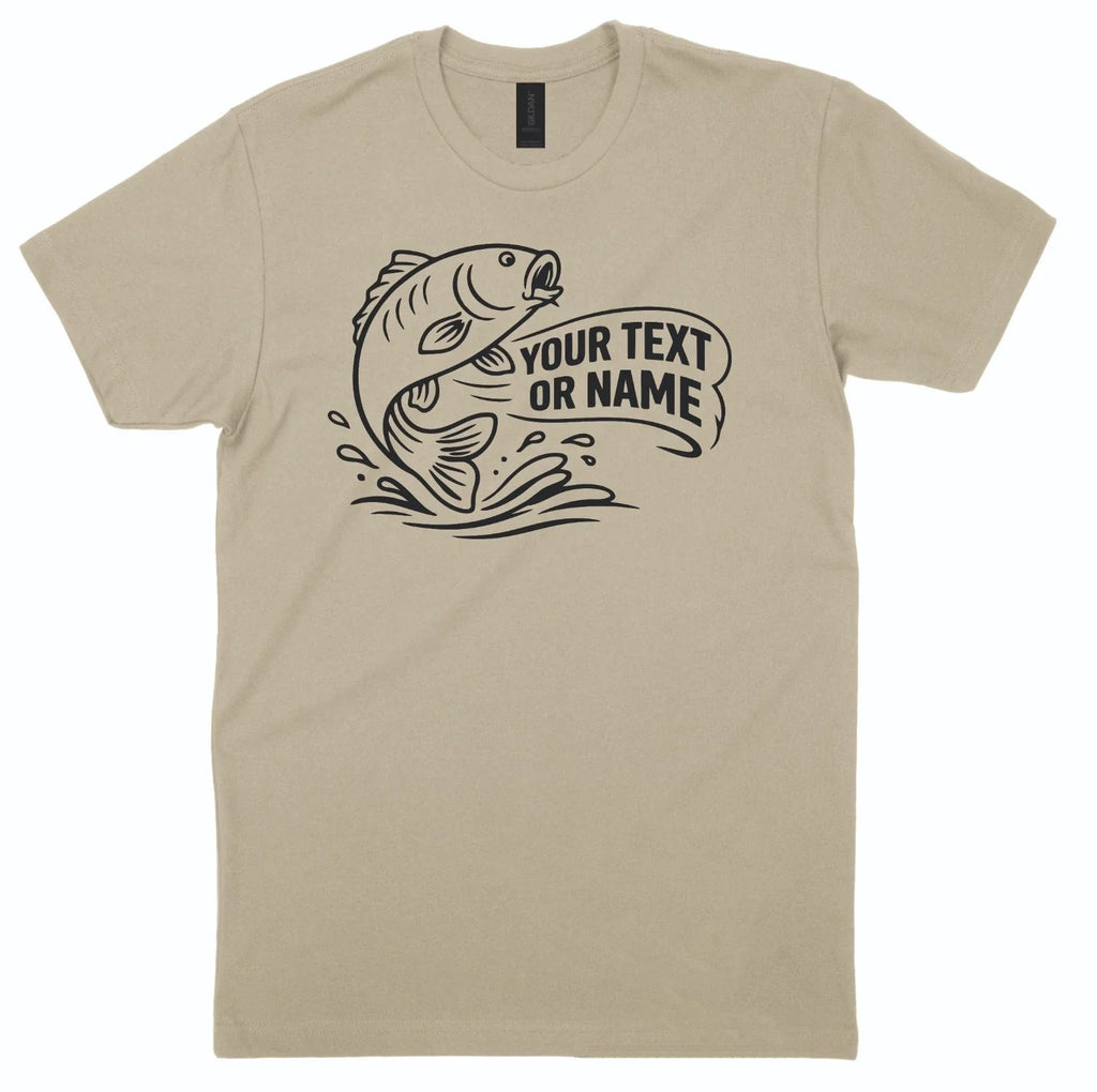 Personalised Carp Fishing T Shirt Name Angler Gift Custom Tee Unisex